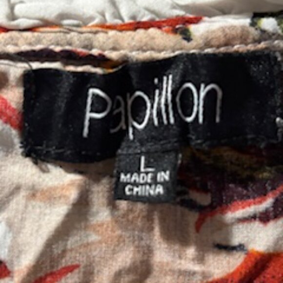 Papillon Sleeveless Floral Tiered Ruffle Mini Dress Tunic - Picture 2 of 2